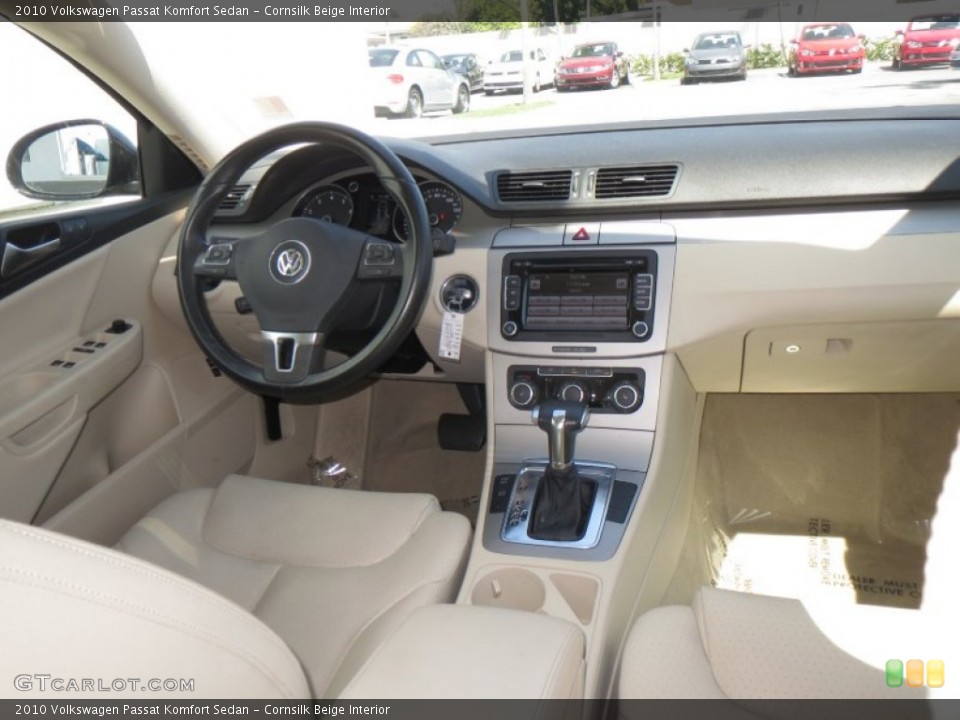 Cornsilk Beige Interior Dashboard for the 2010 Volkswagen Passat Komfort Sedan #78463241