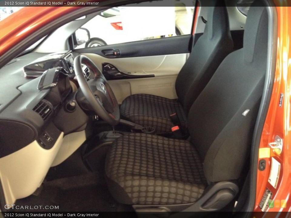 Dark Gray Interior Front Seat for the 2012 Scion iQ  #78463244