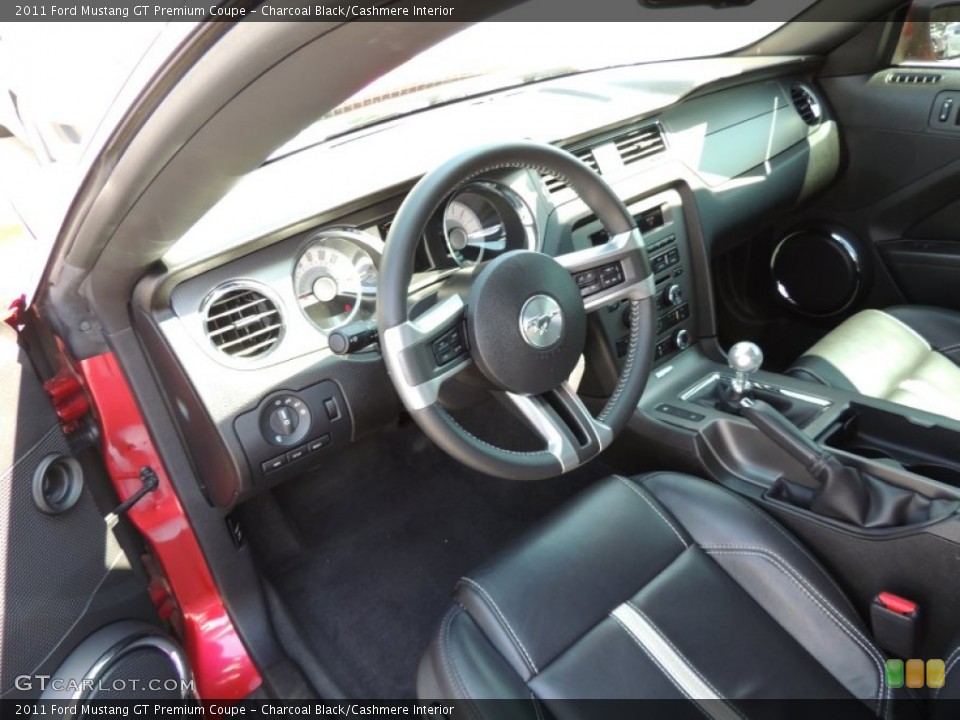 Charcoal Black/Cashmere Interior Prime Interior for the 2011 Ford Mustang GT Premium Coupe #78463768