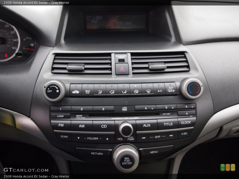 Gray Interior Controls for the 2008 Honda Accord EX Sedan #78463987