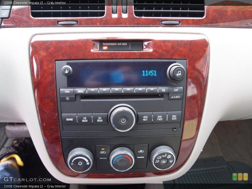 Gray Interior Controls for the 2008 Chevrolet Impala LS #78464606