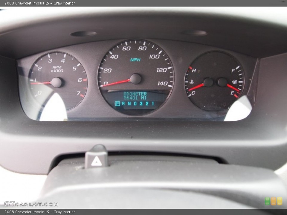 Gray Interior Gauges for the 2008 Chevrolet Impala LS #78464643