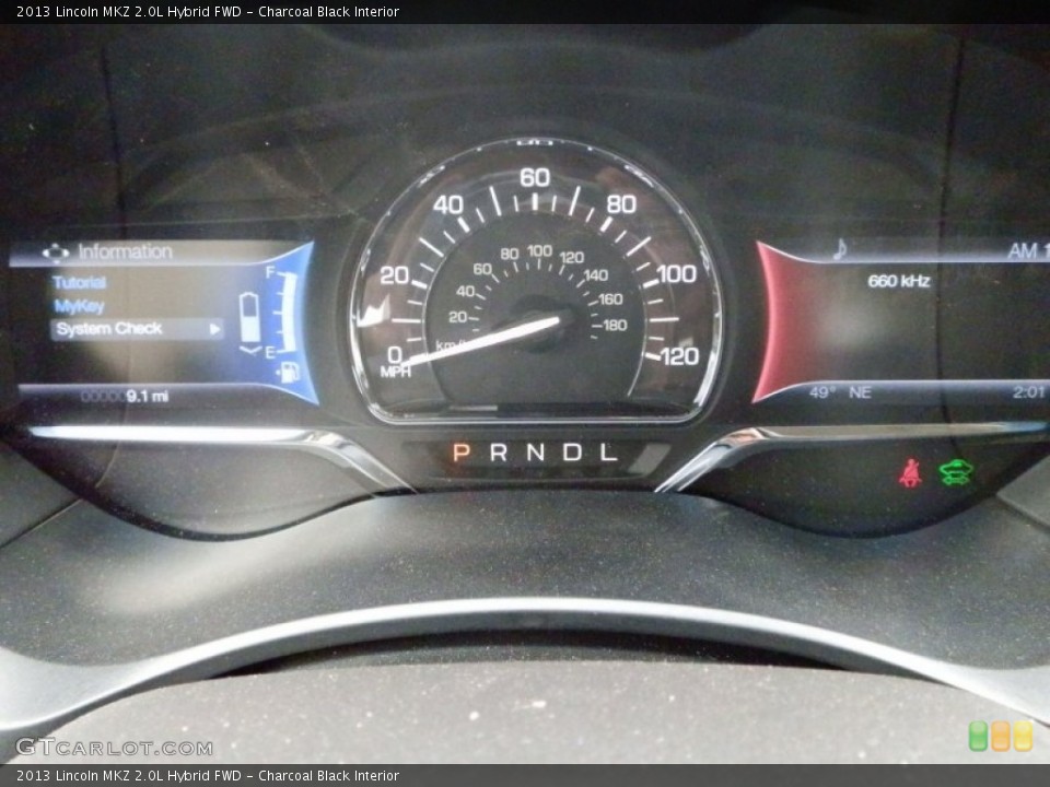 Charcoal Black Interior Gauges for the 2013 Lincoln MKZ 2.0L Hybrid FWD #78466888