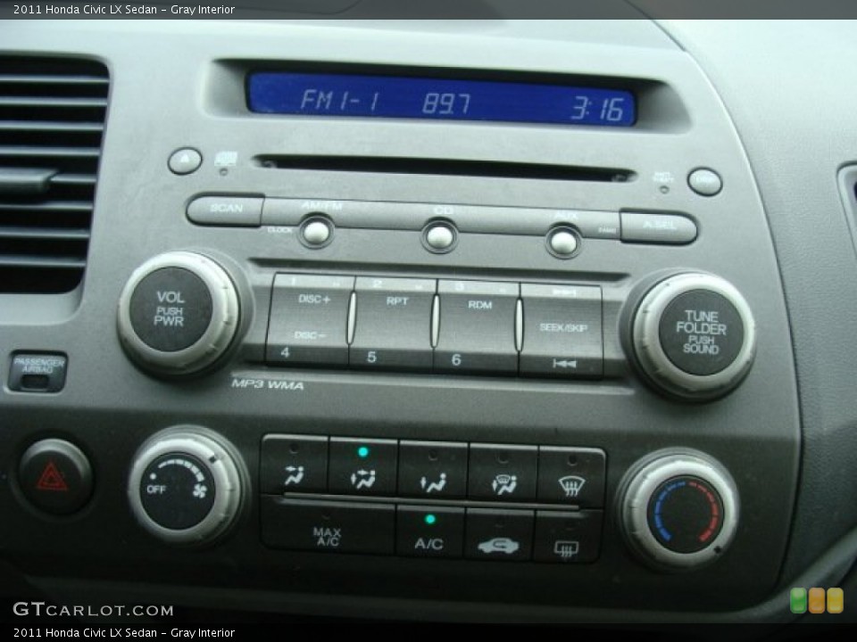 Gray Interior Controls for the 2011 Honda Civic LX Sedan #78468542