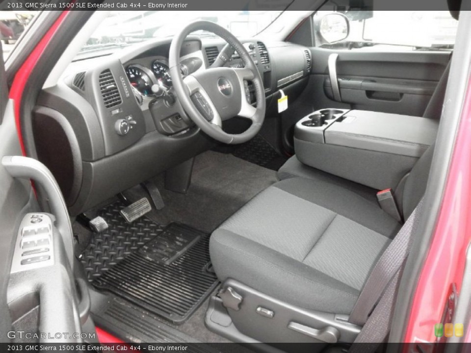 Ebony Interior Prime Interior for the 2013 GMC Sierra 1500 SLE Extended Cab 4x4 #78472242