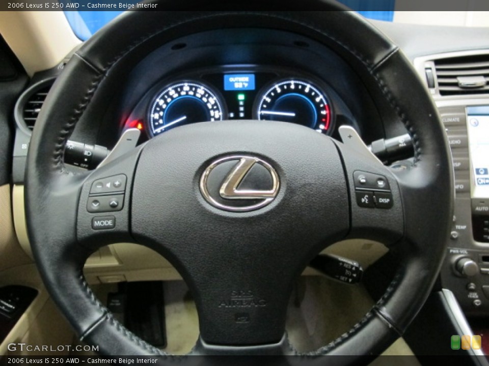 Cashmere Beige Interior Steering Wheel for the 2006 Lexus IS 250 AWD #78472499