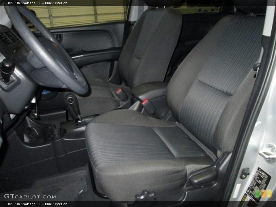 Black Interior Front Seat for the 2009 Kia Sportage LX #78472766