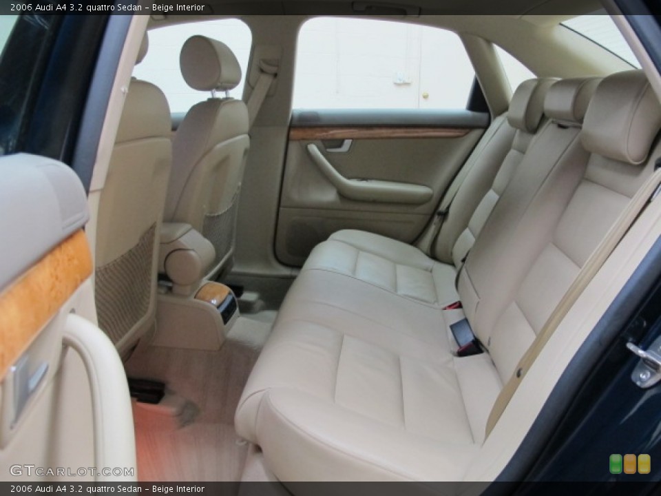 Beige Interior Rear Seat for the 2006 Audi A4 3.2 quattro Sedan #78473679
