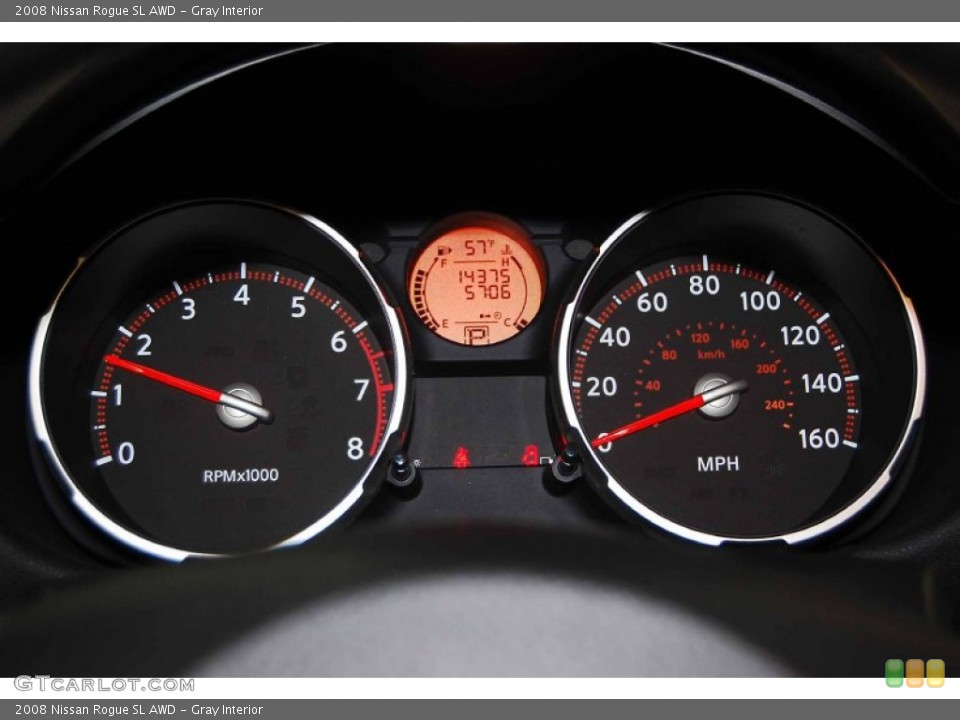 Gray Interior Gauges for the 2008 Nissan Rogue SL AWD #78474356