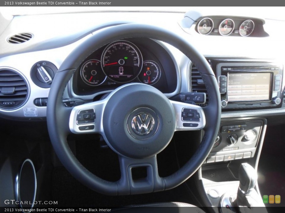 Titan Black Interior Steering Wheel for the 2013 Volkswagen Beetle TDI Convertible #78474680