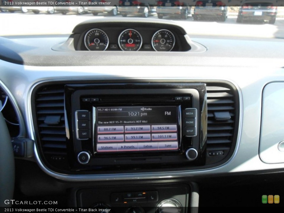Titan Black Interior Controls for the 2013 Volkswagen Beetle TDI Convertible #78474700