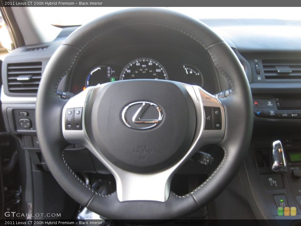 Black Interior Steering Wheel for the 2011 Lexus CT 200h Hybrid Premium #78475204