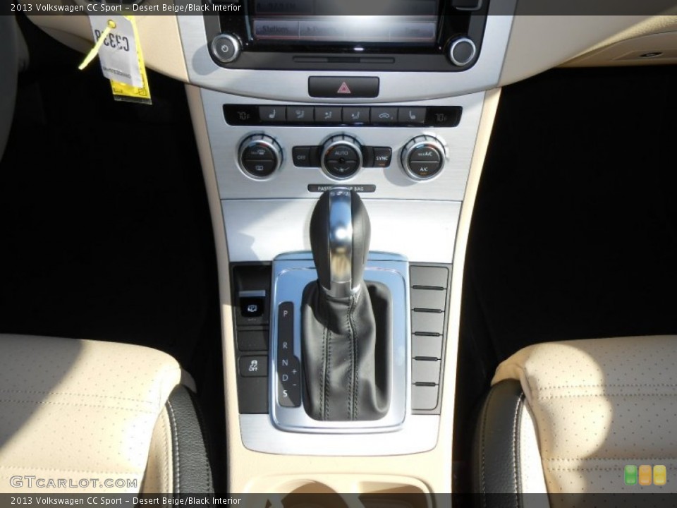 Desert Beige/Black Interior Transmission for the 2013 Volkswagen CC Sport #78475261