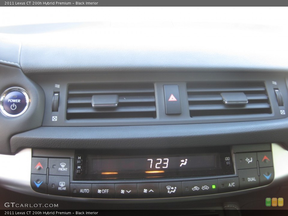 Black Interior Controls for the 2011 Lexus CT 200h Hybrid Premium #78475584