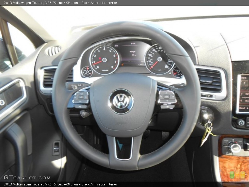 Black Anthracite Interior Steering Wheel for the 2013 Volkswagen Touareg VR6 FSI Lux 4XMotion #78475724