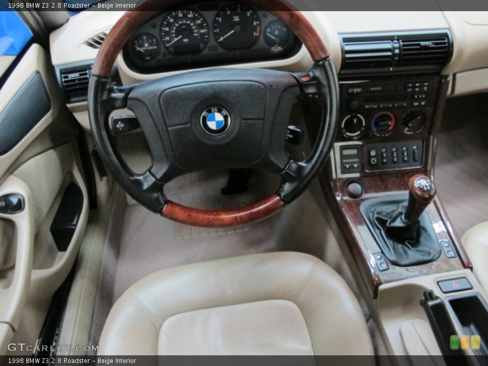 Beige Interior Dashboard for the 1998 BMW Z3 2.8 Roadster #78475796