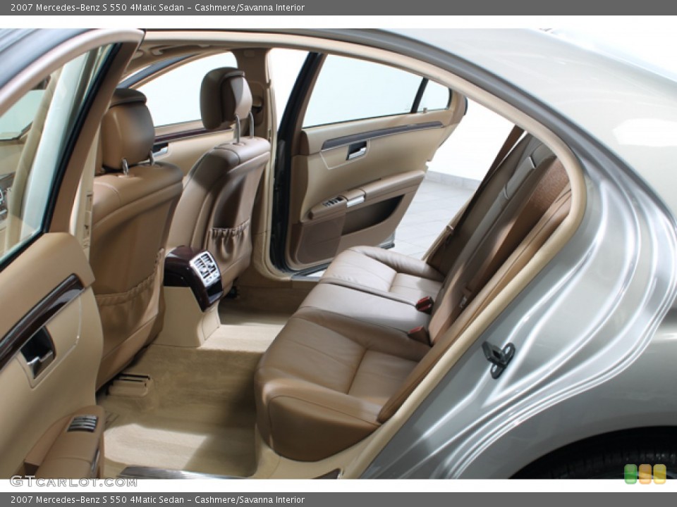 Cashmere/Savanna Interior Rear Seat for the 2007 Mercedes-Benz S 550 4Matic Sedan #78478328