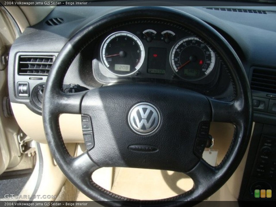 Beige Interior Steering Wheel for the 2004 Volkswagen Jetta GLS Sedan #78478742