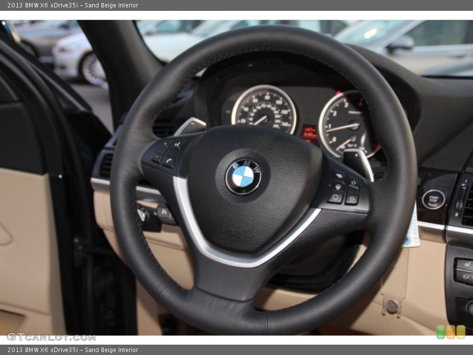 Sand Beige Interior Steering Wheel for the 2013 BMW X6 xDrive35i #78480557