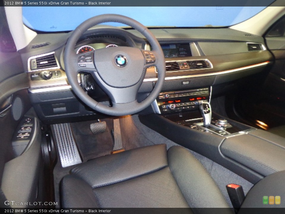 Black Interior Dashboard for the 2012 BMW 5 Series 550i xDrive Gran Turismo #78481230