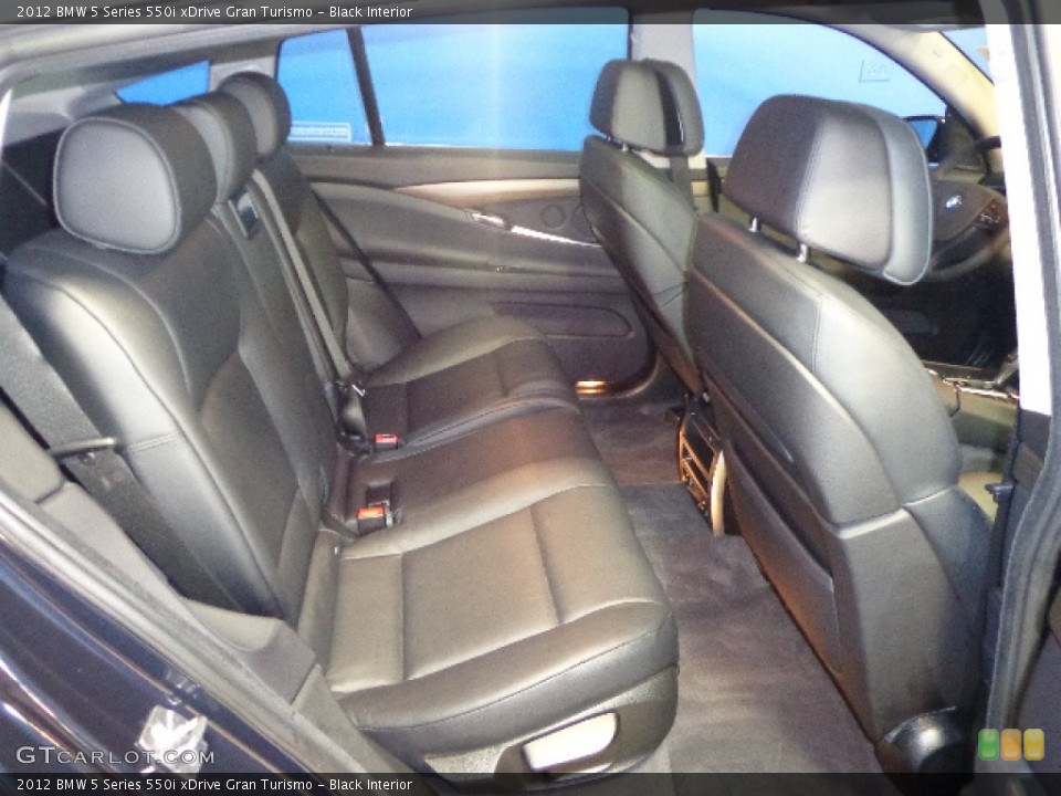 Black Interior Rear Seat for the 2012 BMW 5 Series 550i xDrive Gran Turismo #78481502