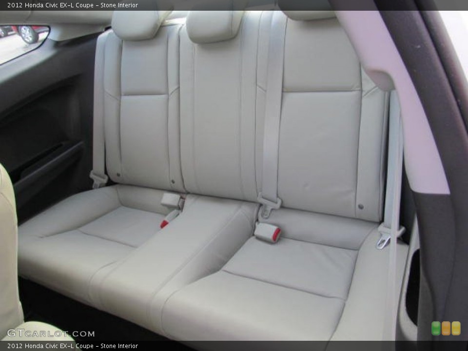 Stone Interior Rear Seat for the 2012 Honda Civic EX-L Coupe #78481898