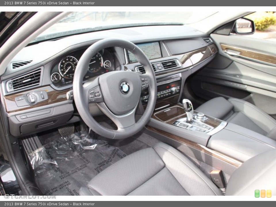 Black Interior Prime Interior for the 2013 BMW 7 Series 750i xDrive Sedan #78483180