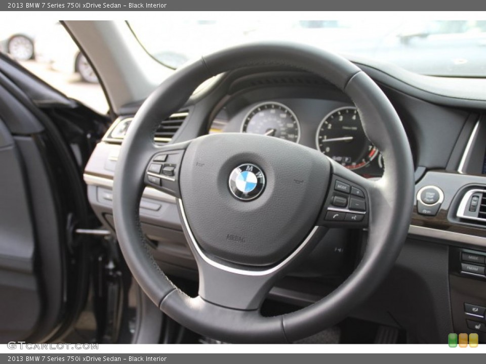 Black Interior Steering Wheel for the 2013 BMW 7 Series 750i xDrive Sedan #78483272