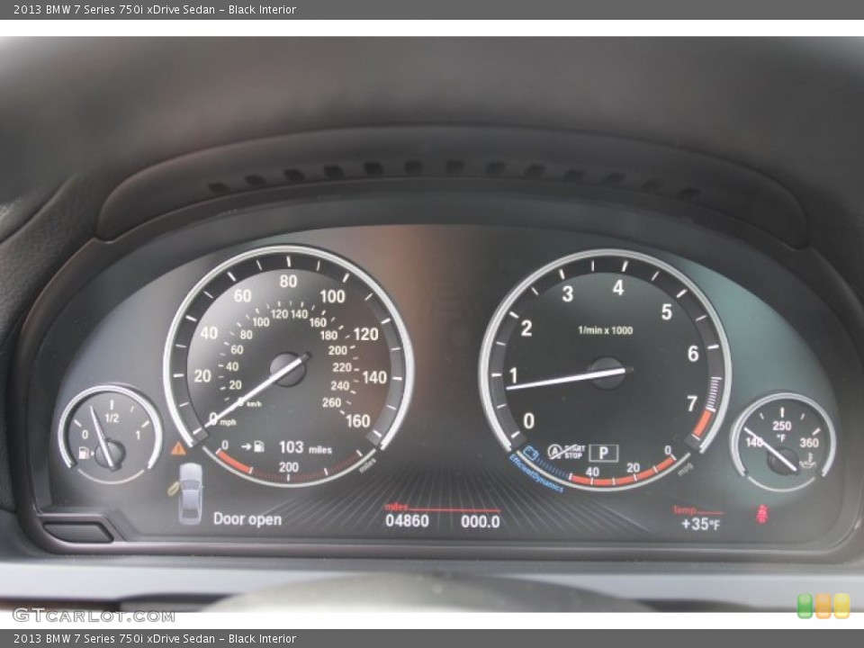 Black Interior Gauges for the 2013 BMW 7 Series 750i xDrive Sedan #78483317
