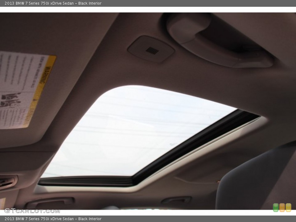 Black Interior Sunroof for the 2013 BMW 7 Series 750i xDrive Sedan #78483326