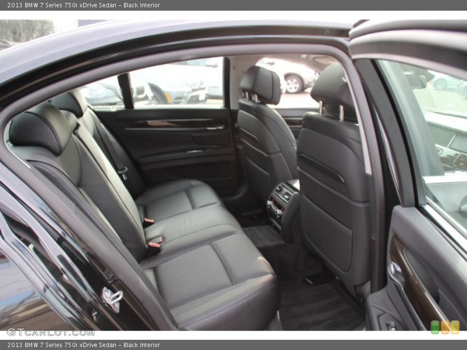 Black Interior Rear Seat for the 2013 BMW 7 Series 750i xDrive Sedan #78483385