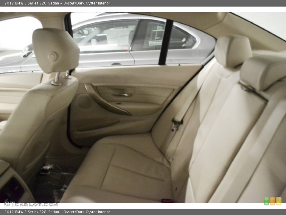 Oyster/Dark Oyster Interior Rear Seat for the 2012 BMW 3 Series 328i Sedan #78484379