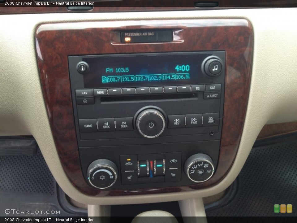 Neutral Beige Interior Controls for the 2008 Chevrolet Impala LT #78484778