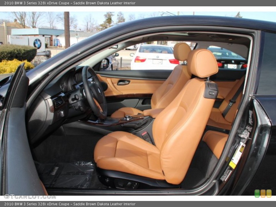 Saddle Brown Dakota Leather Interior Front Seat for the 2010 BMW 3 Series 328i xDrive Coupe #78484946