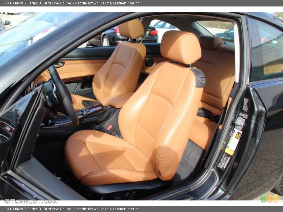 Saddle Brown Dakota Leather Interior Front Seat for the 2010 BMW 3 Series 328i xDrive Coupe #78484962
