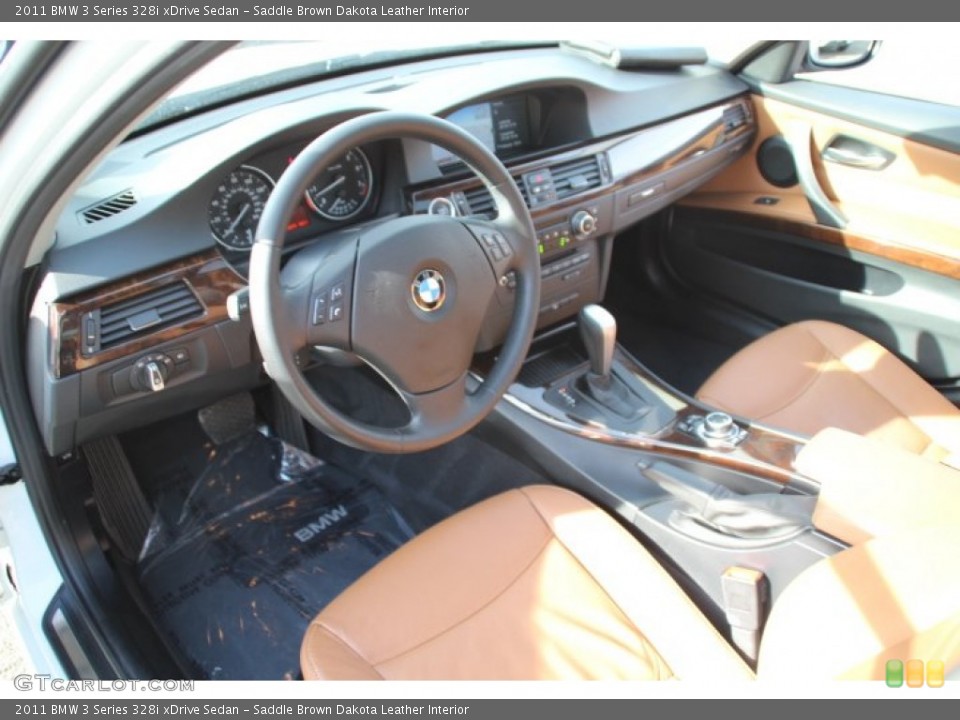 Saddle Brown Dakota Leather Interior Prime Interior for the 2011 BMW 3 Series 328i xDrive Sedan #78485429