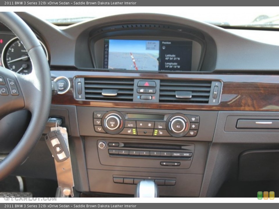 Saddle Brown Dakota Leather Interior Controls for the 2011 BMW 3 Series 328i xDrive Sedan #78485498
