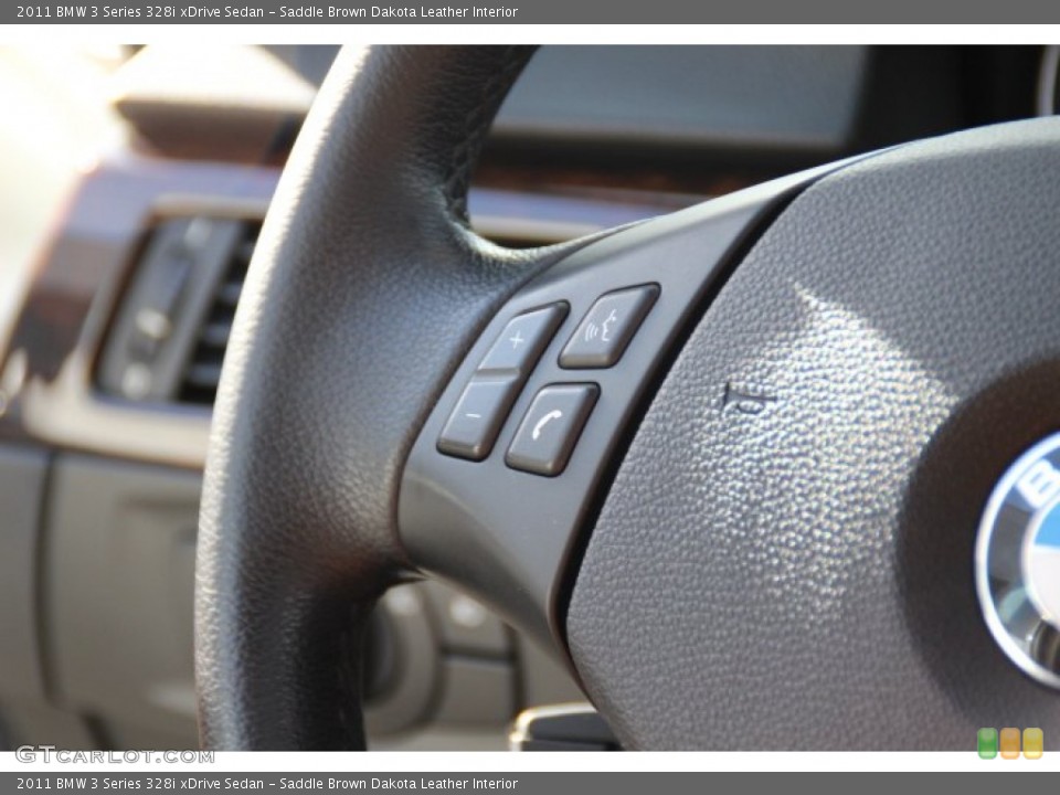 Saddle Brown Dakota Leather Interior Controls for the 2011 BMW 3 Series 328i xDrive Sedan #78485544