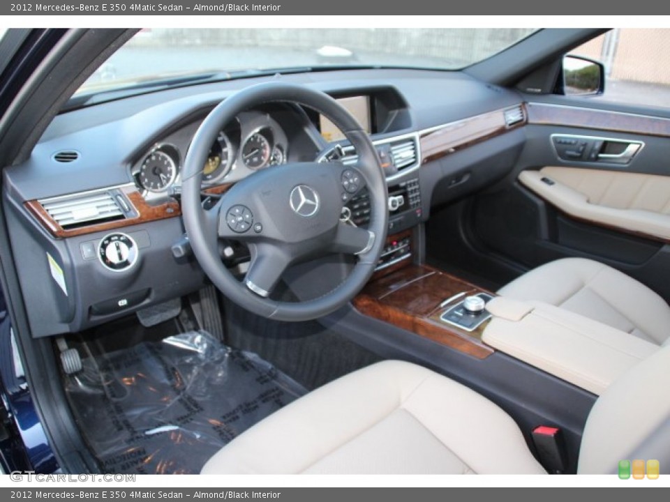 Almond/Black Interior Prime Interior for the 2012 Mercedes-Benz E 350 4Matic Sedan #78485957