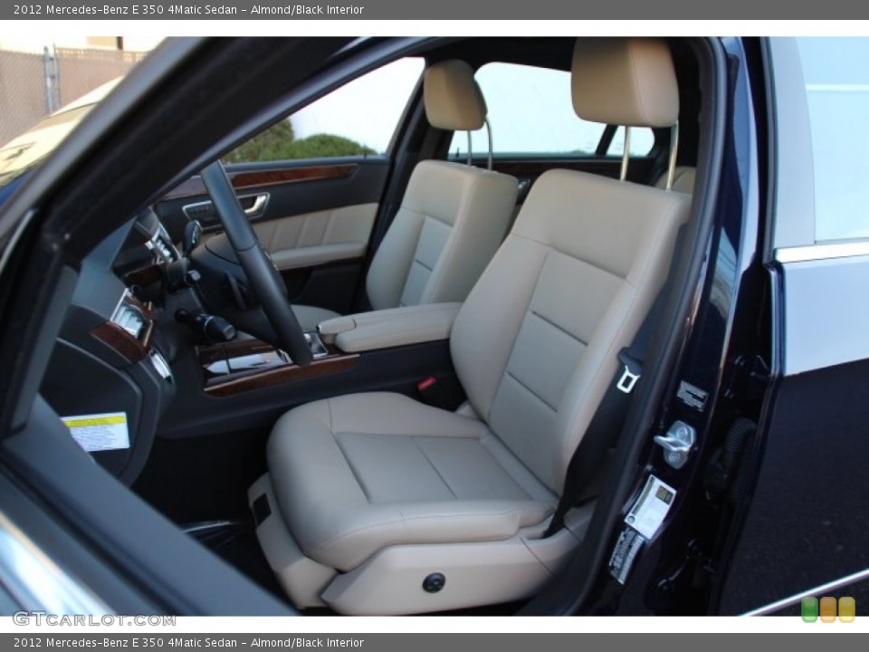 Almond/Black Interior Front Seat for the 2012 Mercedes-Benz E 350 4Matic Sedan #78485978