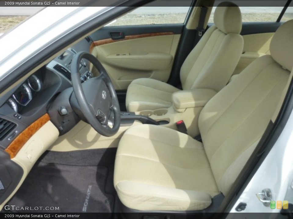Camel Interior Front Seat for the 2009 Hyundai Sonata GLS #78487337