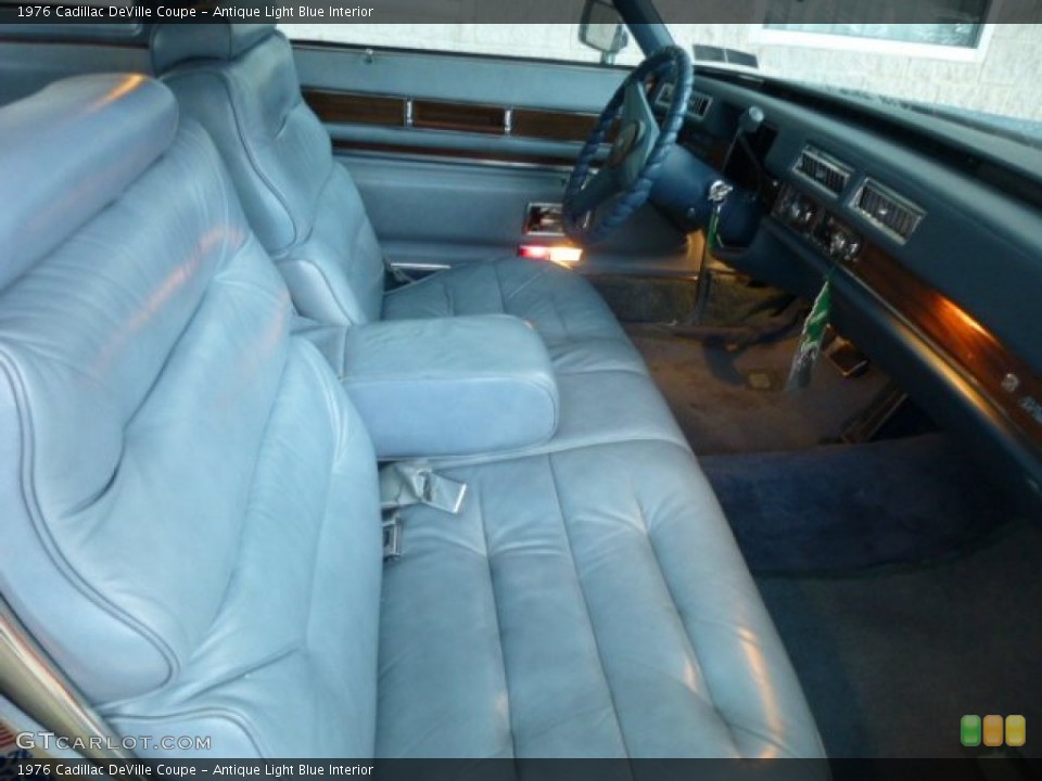 Antique Light Blue Interior Front Seat for the 1976 Cadillac DeVille Coupe #78488594