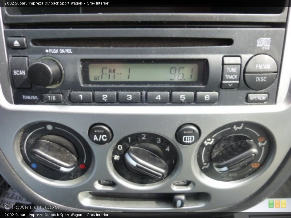 Gray Interior Controls for the 2002 Subaru Impreza Outback Sport Wagon #78489581