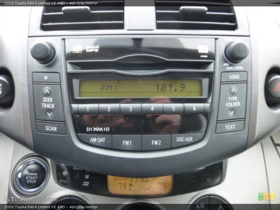 Ash Gray Interior Controls for the 2009 Toyota RAV4 Limited V6 4WD #78489950