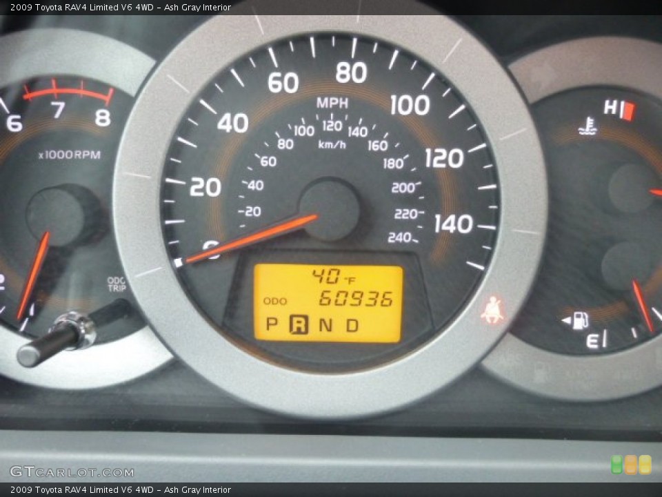 Ash Gray Interior Gauges for the 2009 Toyota RAV4 Limited V6 4WD #78489969