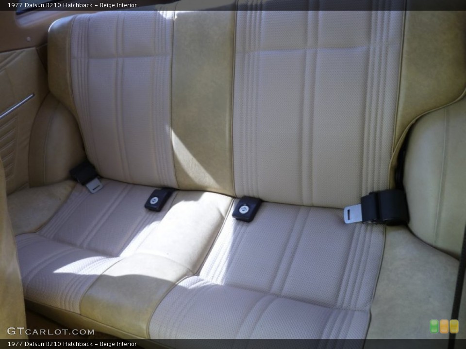 Beige Interior Rear Seat for the 1977 Datsun B210 Hatchback #78490224