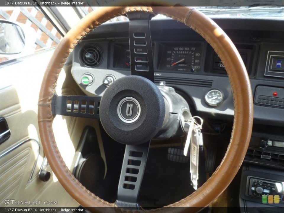 Beige Interior Steering Wheel for the 1977 Datsun B210 Hatchback #78490319