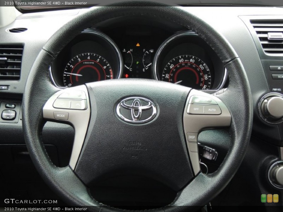 Black Interior Steering Wheel for the 2010 Toyota Highlander SE 4WD #78491133