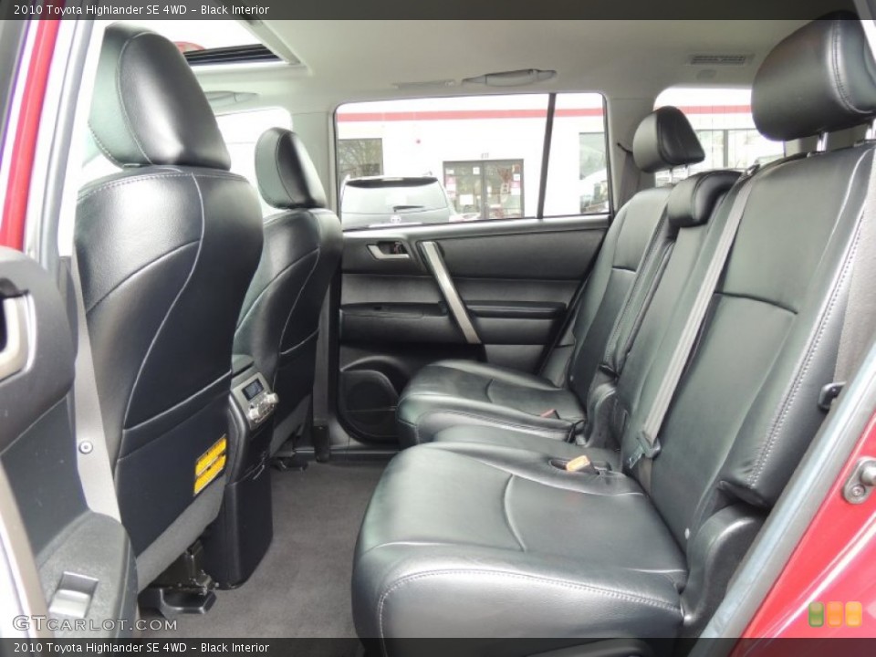 Black Interior Rear Seat for the 2010 Toyota Highlander SE 4WD #78491168