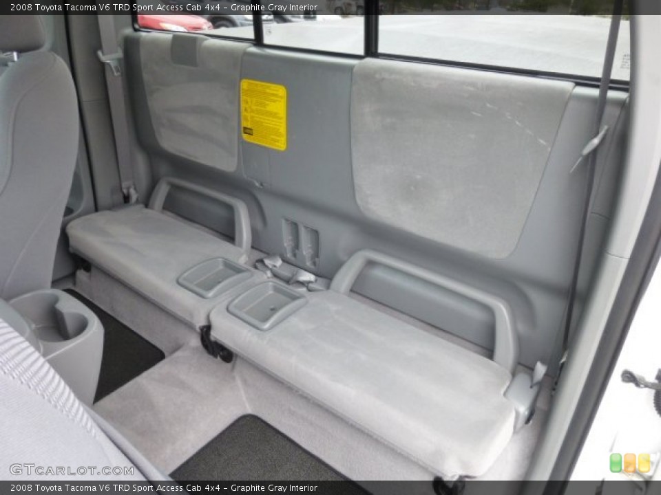 Graphite Gray Interior Rear Seat for the 2008 Toyota Tacoma V6 TRD Sport Access Cab 4x4 #78491224